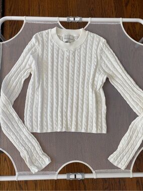 NWT Loulou Studio Tinos White Pointelle Sweater